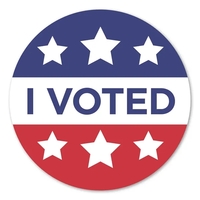 2.5" round label with permanent adhesive backing and spot color...