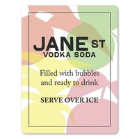 3" x 4" rectangular shaped label with removable adhesive backing and... from...