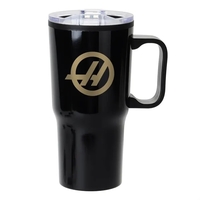 20 oz. stainless steel travel mug with black plastic liner and... from ASI...