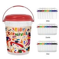 64 oz. polypropylene bucket with snap-on lid and handle.... from ASI 61125...