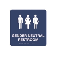 ADA Gender Neutral Signage, Square. Mounting location is the door.... from...