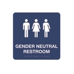 ADA Gender Neutral Signage, Square