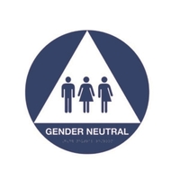 ADA Gender Neutral Signage, Round