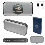 Cutter & Buck® Aluminum Suede Speaker And Power Bank
