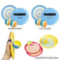 This catch and throw game includes 2 hook and loop mitts... from ASI 52710...