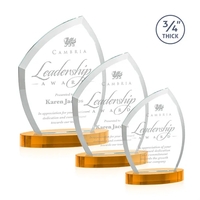 With its beautiful curved beveled frame, the 3/4" thick Starfire Crystal......