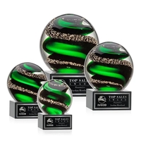 Magnificent Striking Zodiac Art Glass Award features twisting ribbons of...