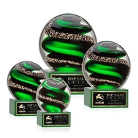 Magnificent Striking Zodiac Art Glass Award features twisting ribbons of...