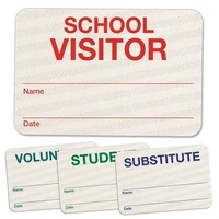 TEMPbadge™ Hand-writable Expiring School Badge Backs