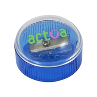 Round pencil sharpener with removable cover.... from ASI 42920 Busrel Inc