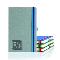 Journal with two elastic bands, pen loop, back pocket, gold ribbon... from...