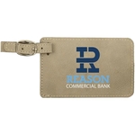 Light Brown Leatherette Luggage Tag