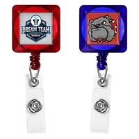 Square "GOOD" Retractable Badge Reel (translucent)