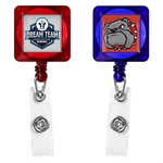 Square "GOOD" Retractable Badge Reel (translucent)