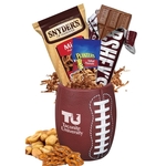 Football Can Holder with Snacks