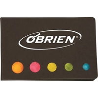 Sticky flag tote with a cardboard cover containing five assorted color......