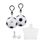 Soccer Rain Poncho in Ball Keychain