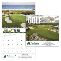 11 x 19 2024 Golf wall calendar printed on 70# paper... from ASI 40480 Koozie...
