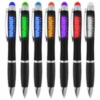Star light up pen with a metallic barrel, a contoured, ridged... from ASI...