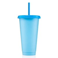 24 oz. polypropylene tumbler with color-changing properties and a reusable...