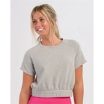 Boxercraft Women's French Terry Short Sleeve Cropped Crew...