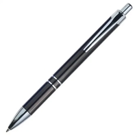 Plastic click-action ballpoint pen with chrome trim.... from ASI 84592 St...
