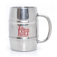 16 oz. Hefty Double Barrel Mug Double Wall Stainless Steel Construction......