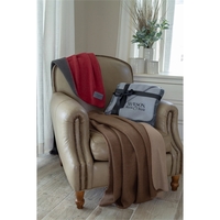 50" x 60" fashionable European throw with two-tone design and whipstitched......