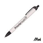 Widebody Pen w/Glossy White Barrel - Matte Colored Accent