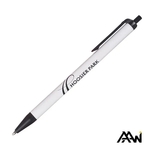 Value Slim Pen w/Glossy White Barrel - Matte Colored Accent
