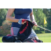11" x 16 custom jacquard woven golf towel with corner grommet... from ASI...