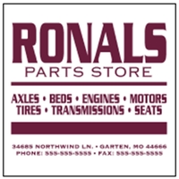 2.5" x 2.5" white vinyl decal with square corners and one... from ASI 89910...