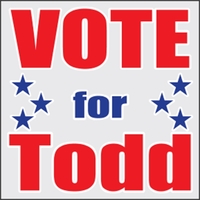 4" x 4" decal with clear static face, square corners and... from ASI 89910...