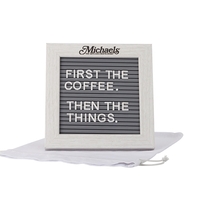 6" x 6" wood frame with gray plastic message board includes... from ASI 88060...