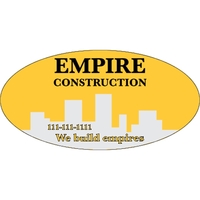 6" x 3" oval shaped decal with clear static face and... from ASI 89910...