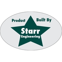 8" x 5" oval shaped decal with clear static face and... from ASI 89910...