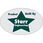 8" x 5" Oval Kwik-Ship Decal