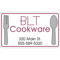 5" x 3" removable white vinyl decal with round corners and... from ASI 89910...