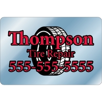 6" x 4" chrome polyester decal with round corners and one... from ASI 89910...