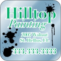 7" x 7" chrome polyester decal with round corners and one... from ASI 89910...