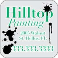 7" x 7" decal with clear static backing, round corners and... from ASI 89910...