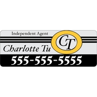 8" x 3" clear polyester decal with face adhesive, round corners... from ASI...