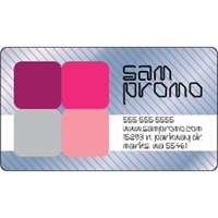 3.5" x 2" chrome polyester decal with rounded corners and four... from ASI...