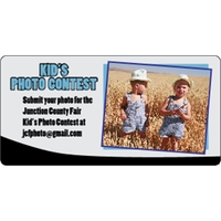 4" x 2" clear polyester decal with rounded corners and four... from ASI 89910...