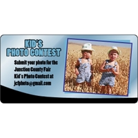 4" x 2" chrome polyester decal with rounded corners and four... from ASI...