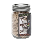Pint Jar with Rectangle Magnet Pet Fill