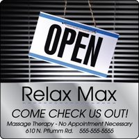 4" x 4" chrome polyester decal with rounded corners and four... from ASI...