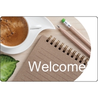 4.5" x 3" decal with white static stick backing, round corners... from ASI...