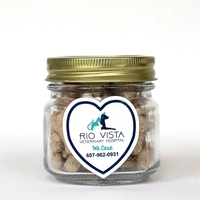 Half Pint Jar with Small Heart Magnet Pet Fill