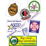 Custom White Vinyl - Square-Cut (Back Adhesive) Decals